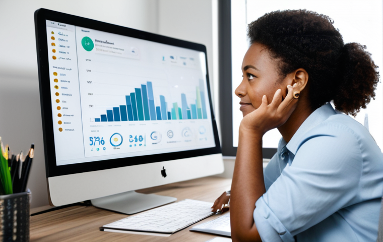 A confident, professional freelancer, fully clothed in a modest business casual outfit, sitting at a clean, modern desk in a well-lit, organized home office. On a large monitor, a dashboard displays multiple icons and charts, subtly representing diverse income streams like digital products, consulting, and direct client projects. The subject has an open, thoughtful expression, symbolizing strategic planning and financial stability. The background is blurred to maintain focus, suggesting a calm and productive environment. Perfect anatomy, correct proportions, natural pose, well-formed hands, proper finger count, natural body proportions, high-quality photography, professional lighting, crisp details, safe for work, appropriate content, family-friendly.