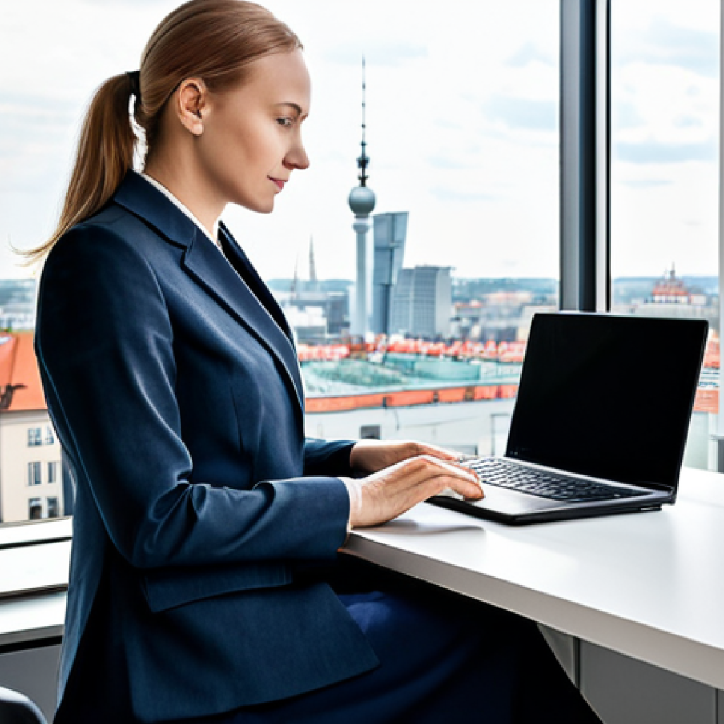 이메일 마케팅으로 수익원 늘리기 - Modern Warsaw Office Scene**

"A professional businesswoman in a stylish, modest suit (perhaps navy ...