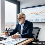 수입원 다변화를 위한 리스크 관리 - A modern Polish entrepreneur’s home office scene, showing a middle-aged man analyzing multiple incom...